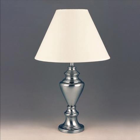 Chrome 28” Table Lamp, Set of 2 - Olivia Furniture
