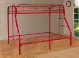 Sade Twin over Full Bunkbed | Red - Olivia Furniture