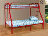 Sade Twin over Full Bunkbed | Red - Olivia Furniture