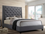 Chantilly Gray Upholstered King Bed - Olivia Furniture