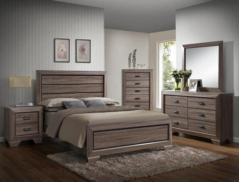 Farrow Grayish Brown Panel Bedroom Set - Olivia Furniture