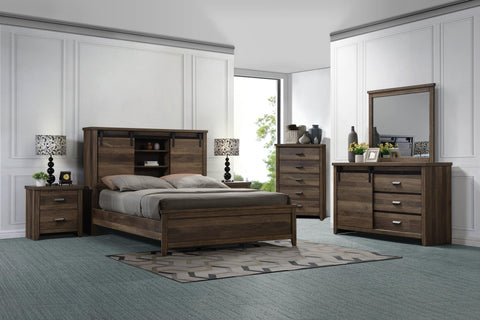 Calhoun Brown Bookcase Bedroom Set - Olivia Furniture