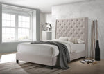 Chantilly Khaki Upholstered Queen Bed - Olivia Furniture