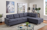 Vintage Linen Grey Sectional - Olivia Furniture