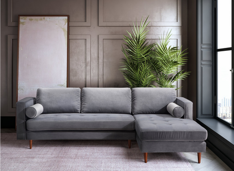 Roxy Grey Sectional - Olivia Furniture