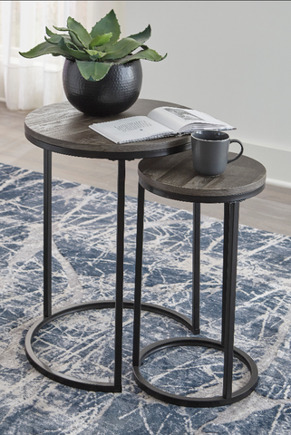 A4000231 Gray Accent Table Set - Olivia Furniture