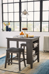 D388-113 Counter Table & Stools Set - Olivia Furniture