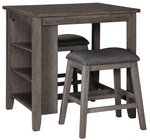 D388-113 Counter Table & Stools Set - Olivia Furniture