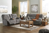 Ashley 45302 Coombs Charcoal Recliner Sofa & Loveseat - Olivia Furniture