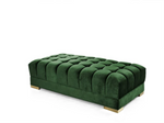Ariana Velvet Green Rectangle Ottoman - Olivia Furniture