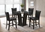 Orlando Black Pub Table + 4 Chair Set - Olivia Furniture