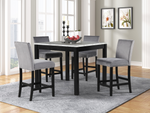 Dior Grey Pub Table + 4 Chair Set - Olivia Furniture