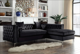 Ava Black Sectional - Olivia Furniture