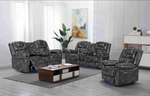 Alexa Grey 3pc Power Living Room - Olivia Furniture
