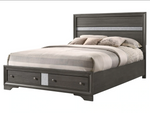 Regata Gray Storage Platform Bedroom Set - Olivia Furniture
