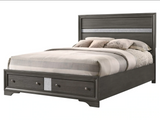 Regata Gray Storage Platform Bedroom Set - Olivia Furniture
