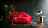 Lips Red Velvet Loveseat - Olivia Furniture