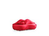 Lips Red Velvet Loveseat - Olivia Furniture