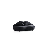 Lips Black Velvet Loveseat - Olivia Furniture