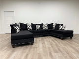 111 Black Sectional - Olivia Furniture