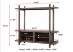 Tacoma Brown 65" Entertainment Center - Olivia Furniture