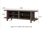 Tacoma Brown 65" TV Stand - Olivia Furniture