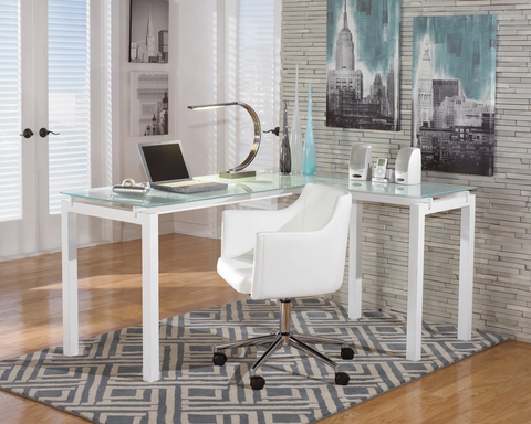 H410-24 Office L-Desk - Olivia Furniture