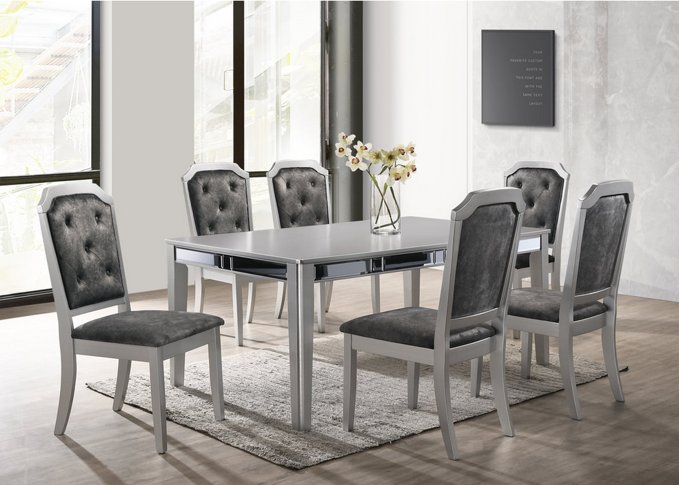 Travis Dining Table 6 Chair Set Olivia Furniture