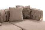 Jester Cream Velvet Double Chaise Sectional