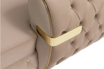 Jester Cream Velvet Double Chaise Sectional