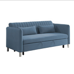 9406BRG-3CL Convertible Blue Studio Sofa