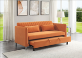 9406BRG-3CL Convertible Orange Studio Sofa