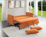 9406BRG-3CL Convertible Orange Studio Sofa