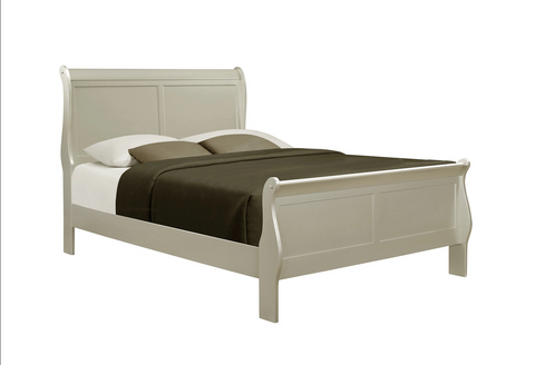 Louis Philip Champagne Twin Sleigh Bed