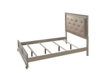 Lila Champagne Full Upholstered Panel Bed