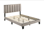Lyric Gray Velvet Full Platform Bed