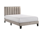 Lyric Gray Velvet Full Platform Bed