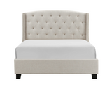 Eva Ivory Upholstered King Bed