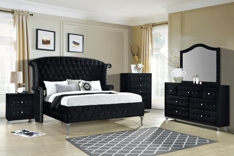 Diamond Palace Black Bedroom Set