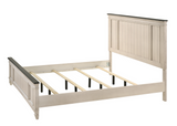 Sawyer Cream/Brown King Panel Bed