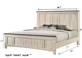 Sawyer Cream/Brown King Panel Bed