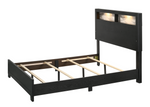 Cadence Black King LED Panel Bed