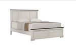 Leighton Cream/Brown King Panel Bed