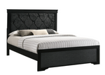 Amalia Black Queen Panel Bed