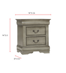 Louis Philip Gray Nightstand
