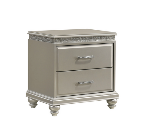 Valiant Champagne Silver Nightstand
