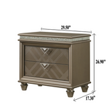 Cristal Gold Nightstand