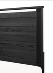 Gaston Black Queen Panel Bed