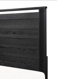 Gaston Black Queen Panel Bed