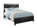 Gaston Black Queen Panel Bed